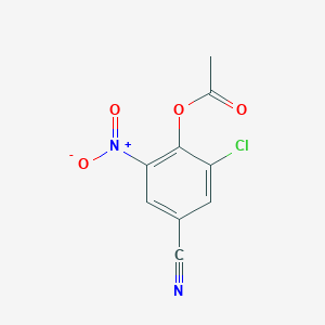 3-Chloro-4 hydroxy-5-nitrobenzonitrile acetate