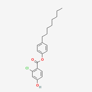 molecular formula C21H25ClO3 B12694777 Benzoic acid, 2-chloro-4-hydroxy-, 4-octylphenyl ester CAS No. 50687-74-6