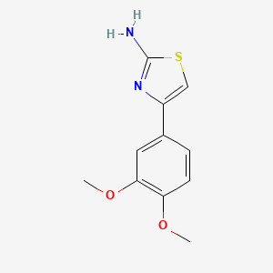 molecular formula C11H12N2O2S B1269478 4-(3,4-二甲氧基苯基)-1,3-噻唑-2-胺 CAS No. 51837-85-5