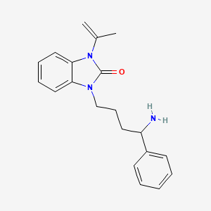 molecular formula C20H23N3O B12694790 1,3-Dihydro-1-(1-methylvinyl)-3-(3-(aminobenzyl)propyl)-2H-benzimidazol-2-one CAS No. 83898-35-5