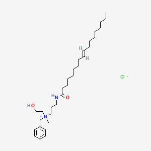 molecular formula C31H55ClN2O2 B12694792 Benzyl(2-hydroxyethyl)methyl(3-((1-oxooctadec-9-enyl)amino)propyl)ammonium chloride CAS No. 94108-21-1