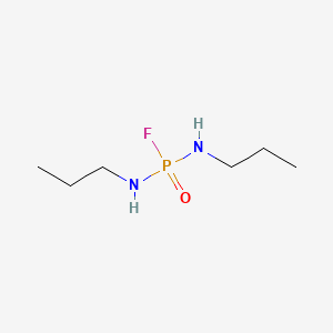 molecular formula C6H16FN2OP B12694810 Phosphorodiamidic fluoride, N,N'-dipropyl- CAS No. 2251-43-6