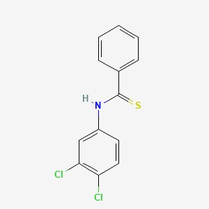 molecular formula C13H9Cl2NS B12694918 Benzenecarbothioamide, N-(3,4-dichlorophenyl)- CAS No. 10278-50-9