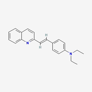 molecular formula C21H22N2 B12694924 2-(p-(Diethylamino)styryl)quinoline CAS No. 76869-46-0