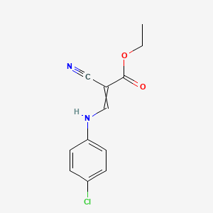 molecular formula C12H11ClN2O2 B1269493 ethyl (2Z)-3-[(4-chlorophenyl)amino]-2-cyanoacrylate 