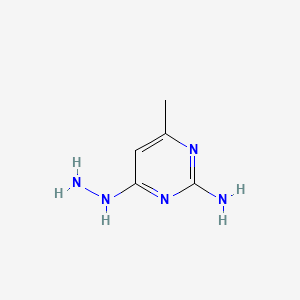 molecular formula C5H9N5 B1269494 2-氨基-4-肼基-6-甲基嘧啶 CAS No. 28840-64-4