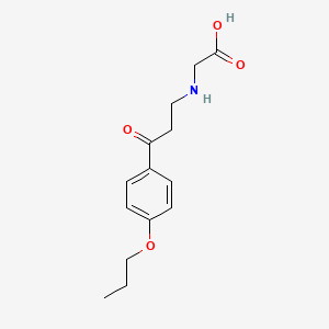 molecular formula C14H19NO4 B12694952 N-(3-Oxo-3-(4-propoxyphenyl)propyl)glycine 