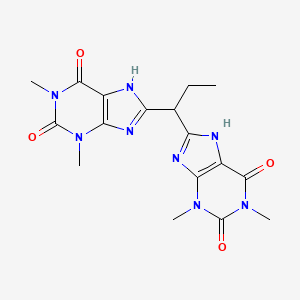 molecular formula C17H20N8O4 B12694971 8,8'-Ethylmethyleneditheophylline CAS No. 73908-74-4