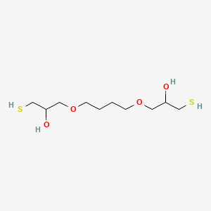 molecular formula C10H22O4S2 B12695002 2-Propanol, 1,1'-(1,4-butanediylbis(oxy))bis(3-mercapto- CAS No. 197921-94-1