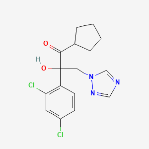 1-Propanone, 1-cyclopentyl-2-(2,4-dichlorophenyl)-2-hydroxy-3-(1H-1,2,4-triazol-1-yl)-