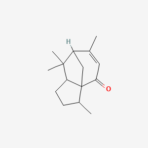 molecular formula C15H22O B12695038 1,2,3,7,8,8a-Hexahydro-3,6,8,8-tetramethyl-4IH-3a,7-methanoazulen-4-one CAS No. 84752-97-6