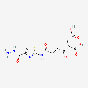 Butanedioic acid, mono(2-(1,4-dioxo-4-((2-thiazolylamino)butyl)hydrazide)