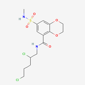 N-(2,5-Dichloropentyl)-2,3-dihydro-7-(N-methylsulphamoyl)-1,4-benzodioxin-5-carboxamide