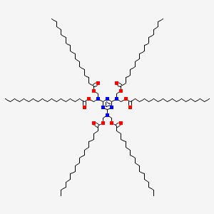 molecular formula C117H222N6O12 B12695084 1,3,5-Triazine-2,4,6-triyltris(nitrilobis(methylene)) hexastearate CAS No. 64108-50-5