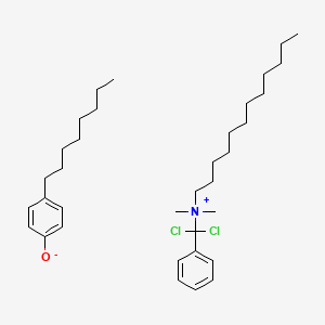 [dichloro(phenyl)methyl]-dodecyl-dimethylazanium;4-octylphenolate