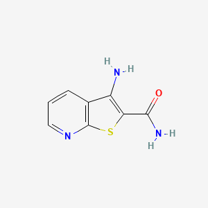 molecular formula C8H7N3OS B1269520 3-Aminothieno[2,3-b]pyridine-2-carboxamide CAS No. 55557-48-7