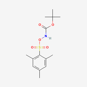 molecular formula C14H21NO5S B1269521 tert-Butyl (mesitylsulfonyl)oxycarbamate CAS No. 36016-39-4