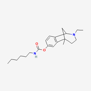 Carbamic acid, hexyl-, 2-ethyl-2,3,4,5-tetrahydro-5-methyl-1,5-methano-1H-2-benzazepin-7-yl ester, (+-)-