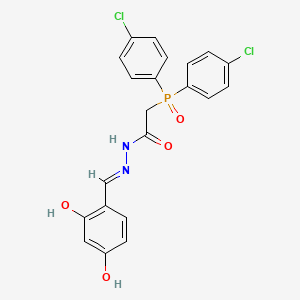 Acetic acid, (bis(4-chlorophenyl)phosphinyl)-((2,4-dihydroxyphenyl)methylene)hydrazide