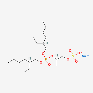 Sodium bis(2-ethylhexyl) methyl-2-(sulphonatooxy)ethyl phosphate