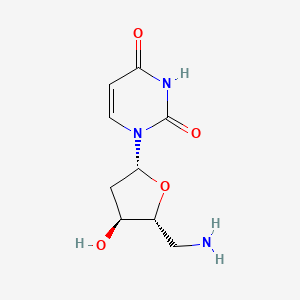 molecular formula C9H13N3O4 B1269544 尿苷，5'-氨基-2',5'-二脱氧- CAS No. 35959-38-7