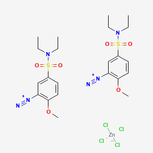 5-(diethylsulfamoyl)-2-methoxybenzenediazonium;tetrachlorozinc(2-)