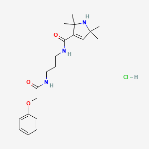 1H-Pyrrole-3-carboxamide, 2,5-dihydro-N-(3-((phenoxyacetyl)amino)propyl)-2,2,5,5-tetramethyl-, monohydrochloride