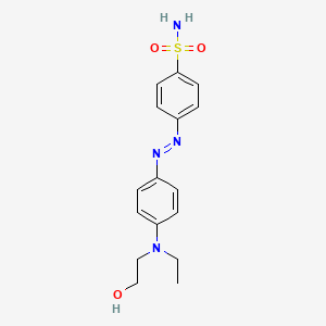 molecular formula C16H20N4O3S B12695565 p-((p-(Ethyl(2-hydroxyethyl)amino)phenyl)azo)benzenesulphonamide CAS No. 83592-03-4