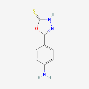 molecular formula C8H7N3OS B1269557 5-(4-Aminophenyl)-1,3,4-oxadiazole-2-thiol CAS No. 32058-82-5