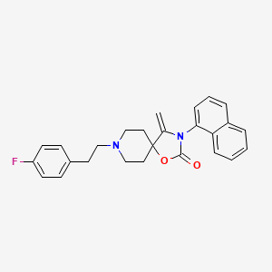 1-Oxa-3,8-diazaspiro(4.5)decan-2-one, 8-(2-(4-fluorophenyl)ethyl)-4-methylene-3-(1-naphthalenyl)-