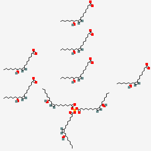 molecular formula C162H297FeO27-6 B12695609 Iron triricinoleate CAS No. 74449-50-6