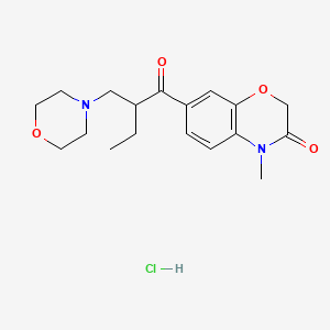 2H-1,4-Benzoxazin-3(4H)-one, 4-methyl-7-(2-(4-morpholinylmethyl)-1-oxobutyl)-, monohydrochloride