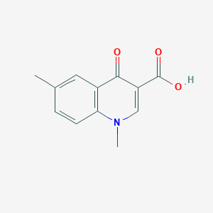 molecular formula C12H11NO3 B1269565 1,6-Dimethyl-4-oxo-1,4-dihydroquinoline-3-carboxylic acid CAS No. 51726-43-3