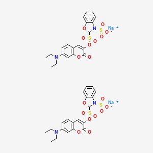 Disodium 2-(7-(diethylamino)-2-oxo-2H-1-benzopyran-3-yl)benzoxazoledisulphonate