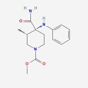 Methyl cis-4-anilino-4-carbamoyl-3-methylpiperidine-1-carboxylate