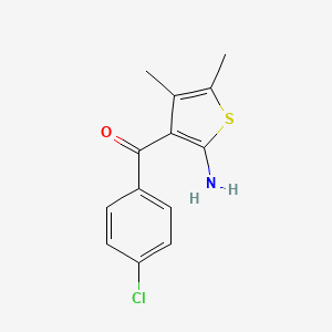 molecular formula C13H12ClNOS B1269568 (2-Amino-4,5-dimethylthiophen-3-yl)(4-chlorophenyl)methanone CAS No. 50508-66-2