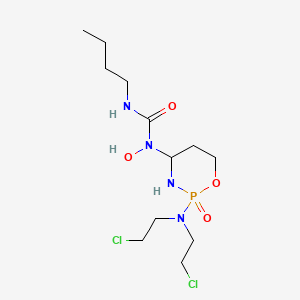 Urea, N-(2-(bis(2-chloroethyl)amino)tetrahydro-2H-1,3,2-oxazaphosphorin-4-yl)-N'-butyl-N-hydroxy-, P-oxide