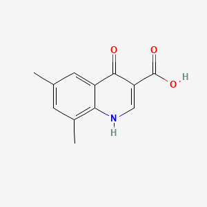molecular formula C12H11NO3 B1269573 6,8-Dimethyl-4-hydroxyquinoline-3-carboxylic acid CAS No. 948288-96-8