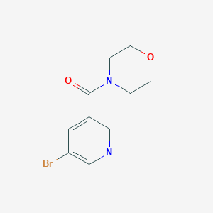 molecular formula C10H11BrN2O2 B1269574 (5-Bromopyridin-3-yl)(morpholino)methanone CAS No. 342013-81-4