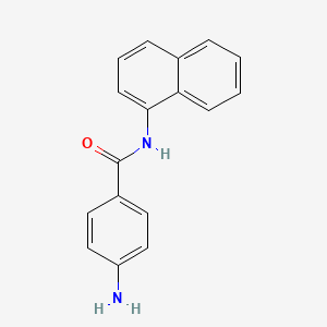 molecular formula C17H14N2O B1269581 4-amino-N-(naphthalen-1-yl)benzamide CAS No. 105772-64-3