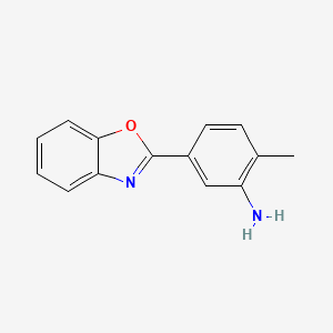 molecular formula C14H12N2O B1269585 5-(1,3-Benzoxazol-2-yl)-2-methylaniline CAS No. 292644-38-3