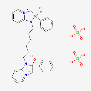 1H-Imidazo(1,2-a)pyridin-4-ium, 1,1'-hexamethylenebis(2,3-dihydro-2-hydroxy-2-phenyl-, diperchlorate