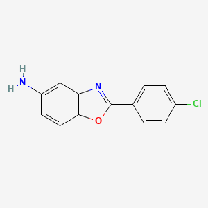 molecular formula C13H9ClN2O B1269586 2-(4-Chlorophenyl)-1,3-benzoxazol-5-amine CAS No. 54995-51-6