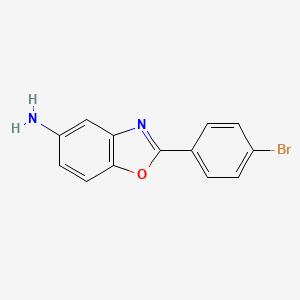 molecular formula C13H9BrN2O B1269587 2-(4-溴苯基)-1,3-苯并噁唑-5-胺 CAS No. 54995-56-1