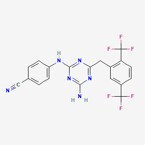 Benzonitrile, 4-((4-amino-6-((2,5-bis(trifluoromethyl)phenyl)methyl)-1,3,5-triazin-2-yl)amino)-