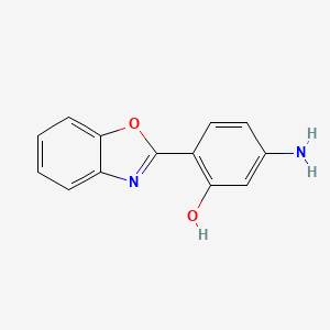 molecular formula C13H10N2O2 B1269588 5-Amino-2-benzooxazol-2-yl-phenol CAS No. 88877-61-6