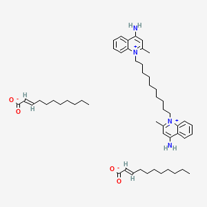 1,1'-(Decane-1,10-diyl)bis(4-amino-2-methylquinolinium) diundecenoate