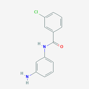 molecular formula C13H11ClN2O B1269590 N-(3-aminophenyl)-3-chlorobenzamide CAS No. 293737-89-0
