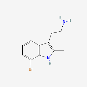 molecular formula C11H13BrN2 B1269598 2-(7-bromo-2-methyl-1H-indol-3-yl)ethanamine 
