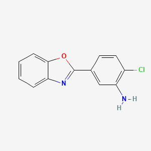 molecular formula C13H9ClN2O B1269605 5-(1,3-Benzoxazol-2-yl)-2-chloroaniline CAS No. 313701-55-2